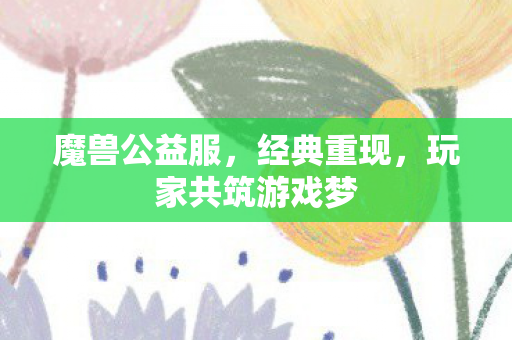 魔兽公益服，经典重现，玩家共筑游戏梦