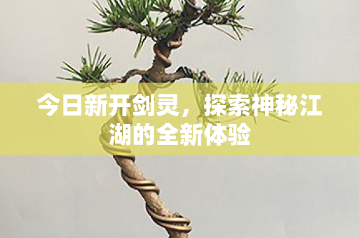 今日新开剑灵，探索神秘江湖的全新体验