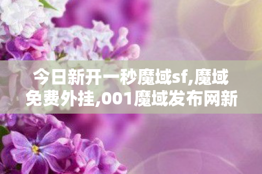 今日新开一秒魔域sf,魔域免费外挂,001魔域发布网新开服,魔域免费外挂