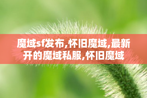魔域sf发布,怀旧魔域,最新开的魔域私服,怀旧魔域