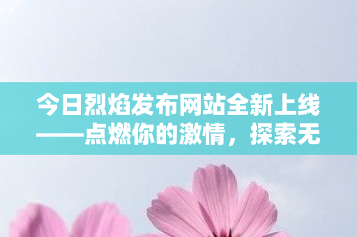 今日烈焰发布网站全新上线——点燃你的激情，探索无限可能