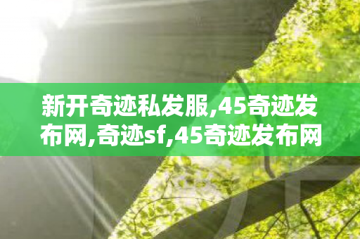 新开奇迹私发服,45奇迹发布网,奇迹sf,45奇迹发布网