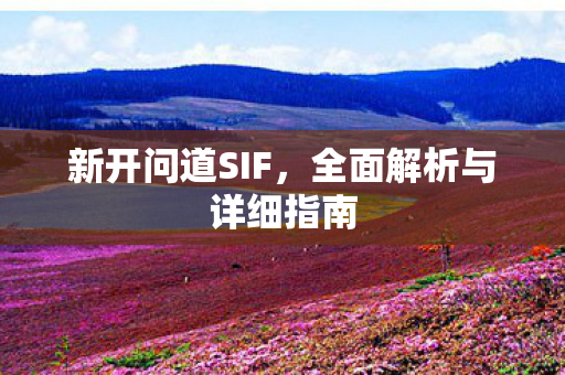 新开问道SIF，全面解析与详细指南