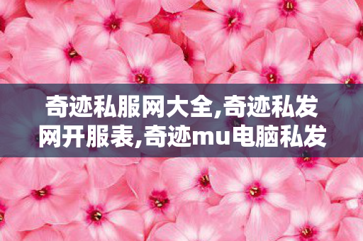 奇迹私服网大全,奇迹私发网开服表,奇迹mu电脑私发服网,奇迹私发网开服表