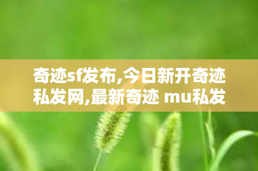 奇迹sf发布,今日新开奇迹私发网,最新奇迹 mu私发服网,今日新开奇迹私发网