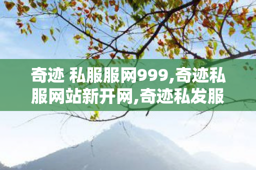 奇迹 私服服网999,奇迹私服网站新开网,奇迹私发服网,奇迹私服网站新开网