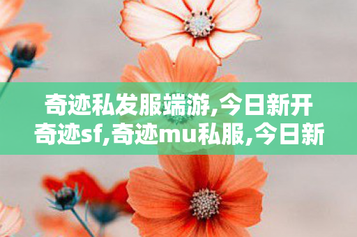 奇迹私发服端游,今日新开奇迹sf,奇迹mu私服,今日新开奇迹sf