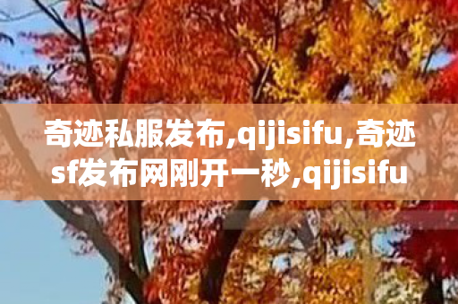 奇迹私服发布,qijisifu,奇迹sf发布网刚开一秒,qijisifu