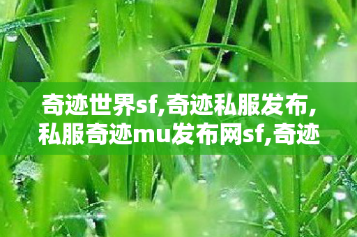 奇迹世界sf,奇迹私服发布,私服奇迹mu发布网sf,奇迹私服发布