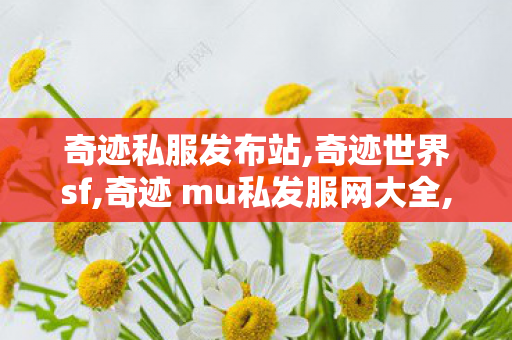 奇迹私服发布站,奇迹世界sf,奇迹 mu私发服网大全,奇迹世界sf