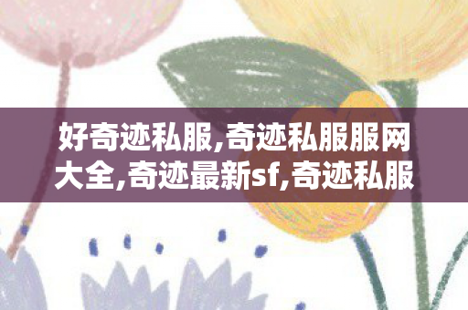 好奇迹私服,奇迹私服服网大全,奇迹最新sf,奇迹私服服网大全