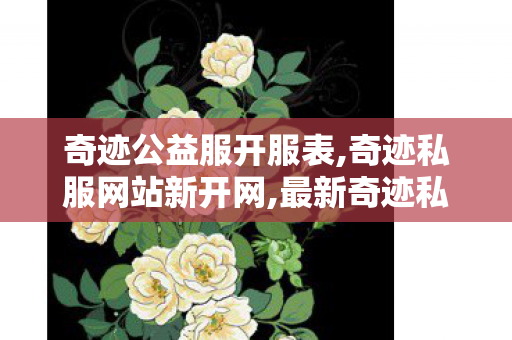 奇迹公益服开服表,奇迹私服网站新开网,最新奇迹私发服网,奇迹私服网站新开网