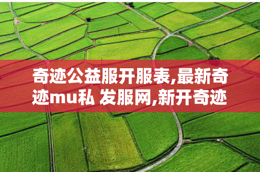 奇迹公益服开服表,最新奇迹mu私 发服网,新开奇迹,最新奇迹mu私 发服网