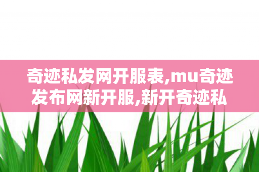 奇迹私发网开服表,mu奇迹发布网新开服,新开奇迹私服发布站,mu奇迹发布网新开服