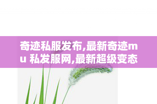 奇迹私服发布,最新奇迹mu 私发服网,最新超级变态奇迹sf,最新奇迹mu 私发服网