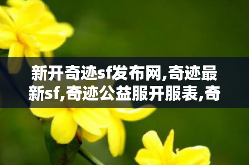 新开奇迹sf发布网,奇迹最新sf,奇迹公益服开服表,奇迹最新sf