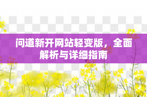 问道新开网站轻变版，全面解析与详细指南