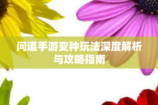 问道手游变种玩法深度解析与攻略指南