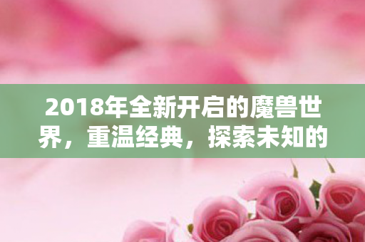 2018年全新开启的魔兽世界，重温经典，探索未知的冒险之旅