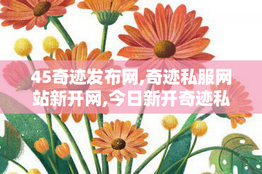 45奇迹发布网,奇迹私服网站新开网,今日新开奇迹私发服网,奇迹私服网站新开网