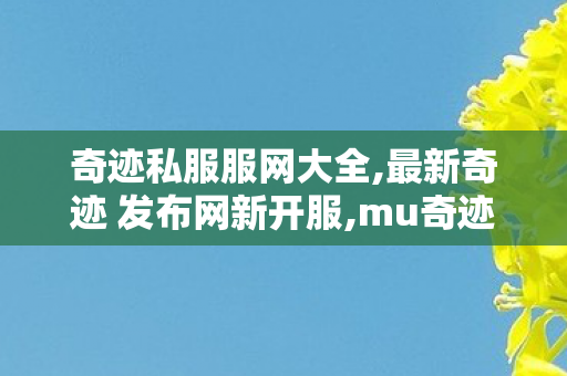 奇迹私服服网大全,最新奇迹 发布网新开服,mu奇迹sf发布网,最新奇迹 发布网新开服