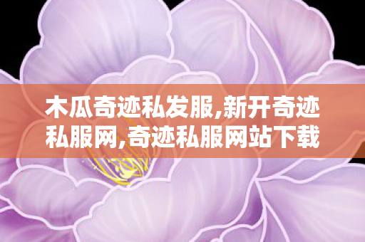 木瓜奇迹私发服,新开奇迹私服网,奇迹私服网站下载,新开奇迹私服网