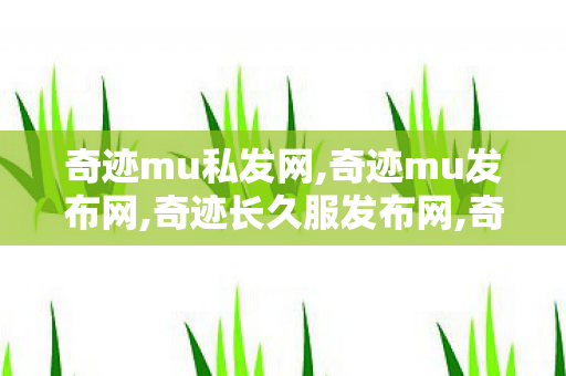 奇迹mu私发网,奇迹mu发布网,奇迹长久服发布网,奇迹mu发布网