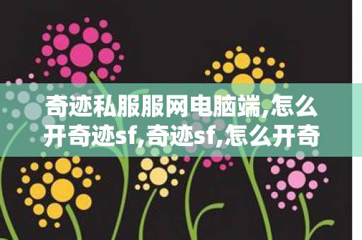 奇迹私服服网电脑端,怎么开奇迹sf,奇迹sf,怎么开奇迹sf