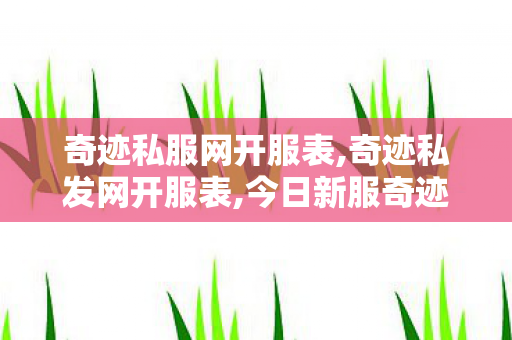 奇迹私服网开服表,奇迹私发网开服表,今日新服奇迹发布网,奇迹私发网开服表