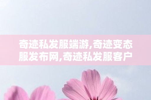 奇迹私发服端游,奇迹变态服发布网,奇迹私发服客户端,奇迹变态服发布网