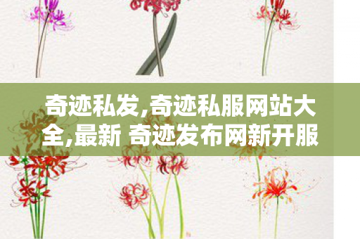 奇迹私发,奇迹私服网站大全,最新 奇迹发布网新开服,奇迹私服网站大全