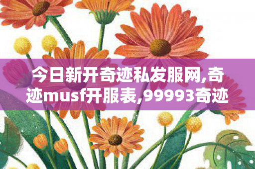 今日新开奇迹私发服网,奇迹musf开服表,99993奇迹发布网,奇迹musf开服表
