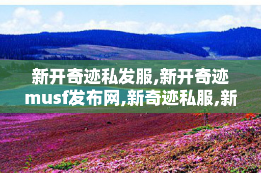 新开奇迹私发服,新开奇迹musf发布网,新奇迹私服,新开奇迹musf发布网
