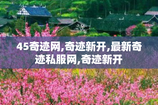 45奇迹网,奇迹新开,最新奇迹私服网,奇迹新开