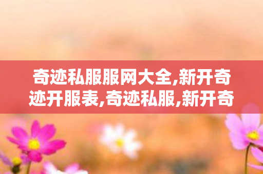 奇迹私服服网大全,新开奇迹开服表,奇迹私服,新开奇迹开服表