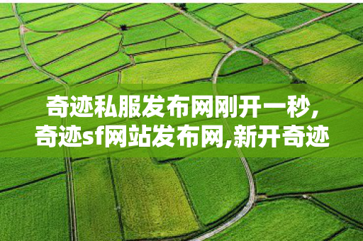 奇迹私服发布网刚开一秒,奇迹sf网站发布网,新开奇迹发布网站,奇迹sf网站发布网