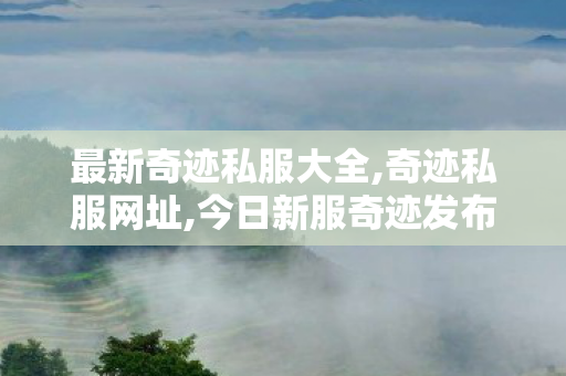 最新奇迹私服大全,奇迹私服网址,今日新服奇迹发布网,奇迹私服网址