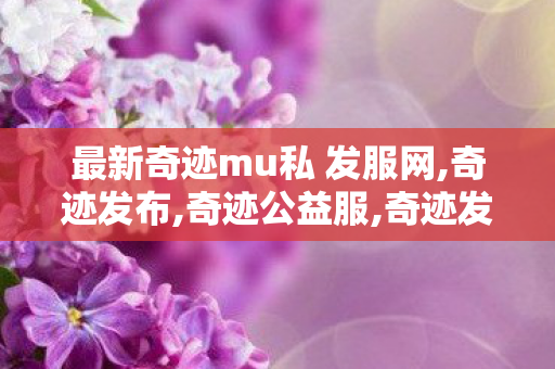 最新奇迹mu私 发服网,奇迹发布,奇迹公益服,奇迹发布