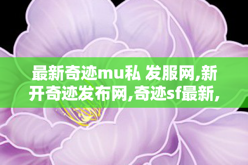 最新奇迹mu私 发服网,新开奇迹发布网,奇迹sf最新,新开奇迹发布网