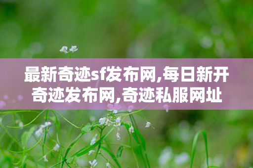 最新奇迹sf发布网,每日新开奇迹发布网,奇迹私服网址,每日新开奇迹发布网