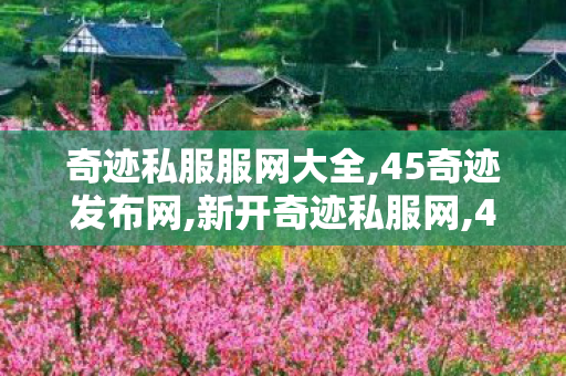 奇迹私服服网大全,45奇迹发布网,新开奇迹私服网,45奇迹发布网