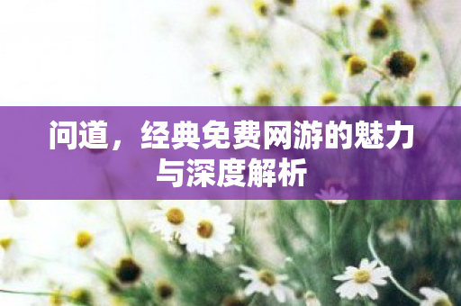 问道，经典免费网游的魅力与深度解析