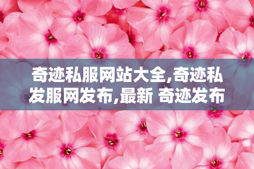 奇迹私服网站大全,奇迹私发服网发布,最新 奇迹发布网新开服,奇迹私发服网发布