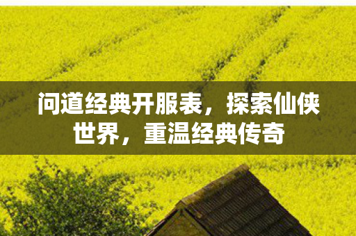 问道经典开服表，探索仙侠世界，重温经典传奇