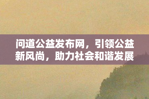 问道公益发布网，引领公益新风尚，助力社会和谐发展