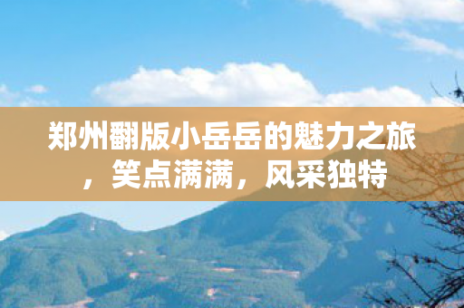 郑州翻版小岳岳的魅力之旅，笑点满满，风采独特