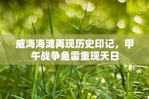 威海海滩再现历史印记，甲午战争鱼雷重现天日