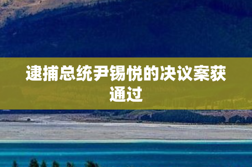 逮捕总统尹锡悦的决议案获通过