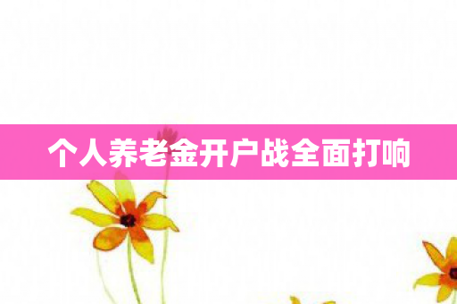 个人养老金开户战全面打响