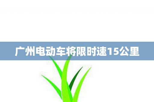 广州电动车将限时速15公里